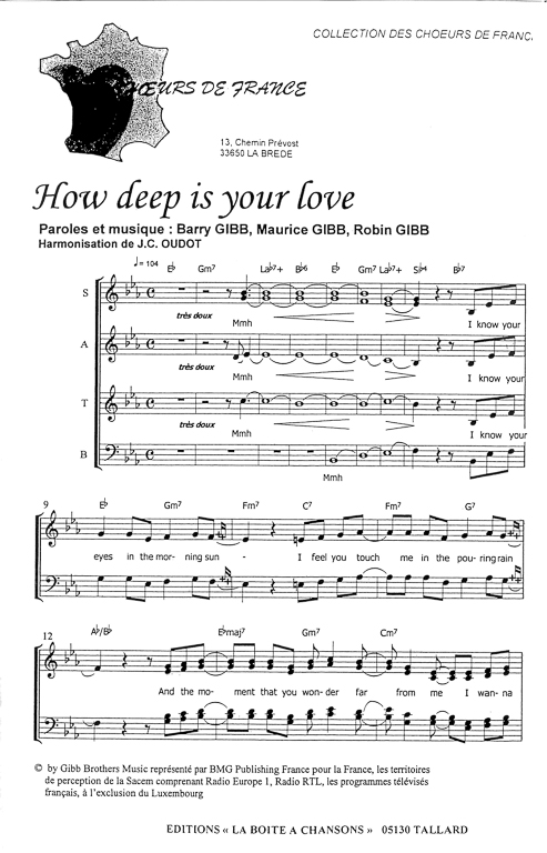 HOW DEEP IS YOUR LOVE